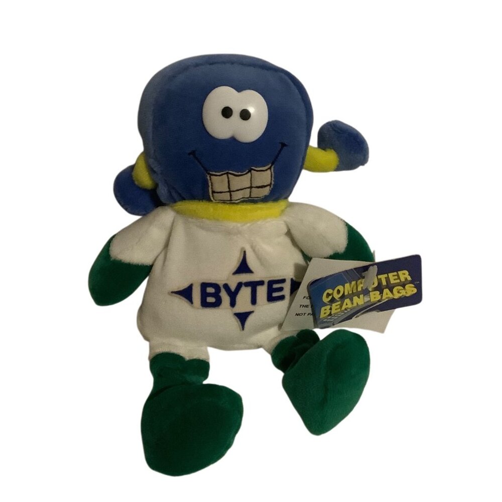 Vtg‎ 90s Dan Dee Computer Bean Bags "Byte" Plush Toy 7" Has Tag
